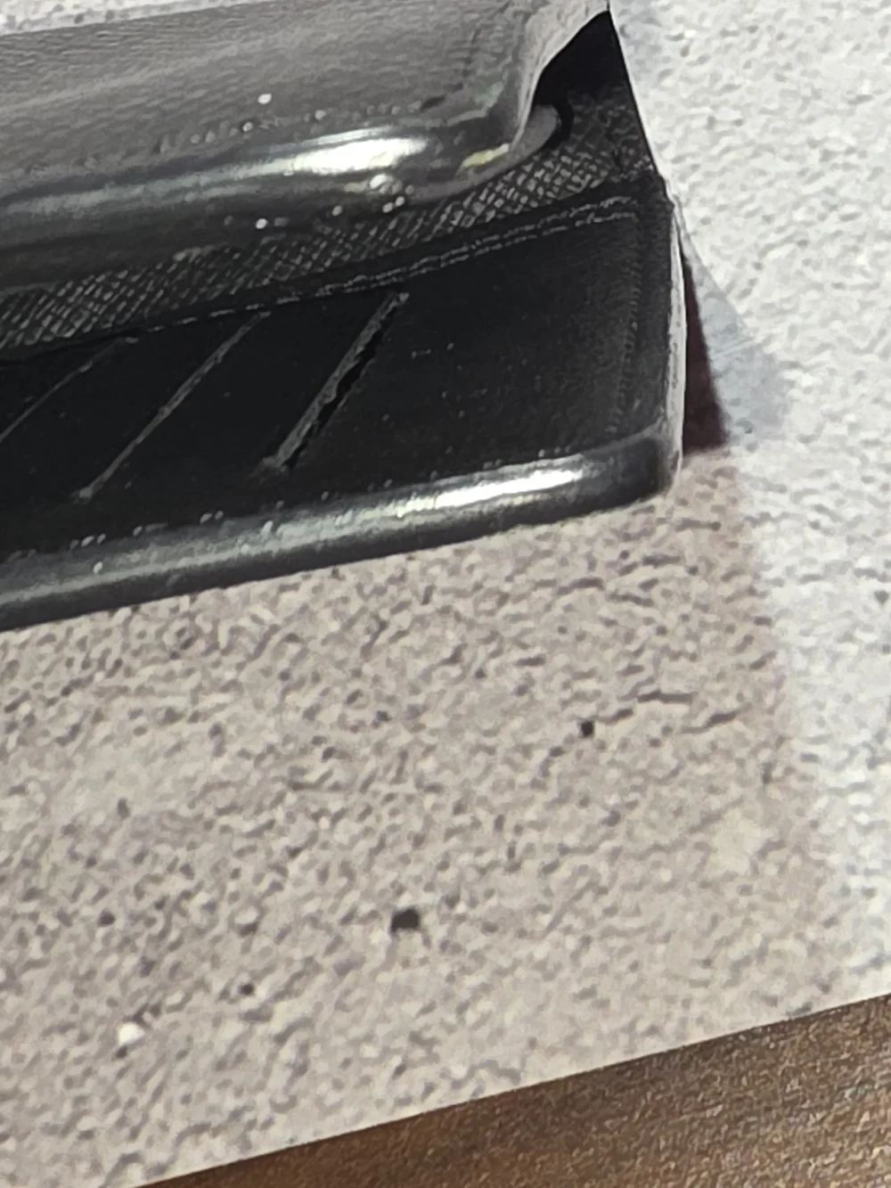 Louis Vuitton Black Textured Long Bifold Wallet